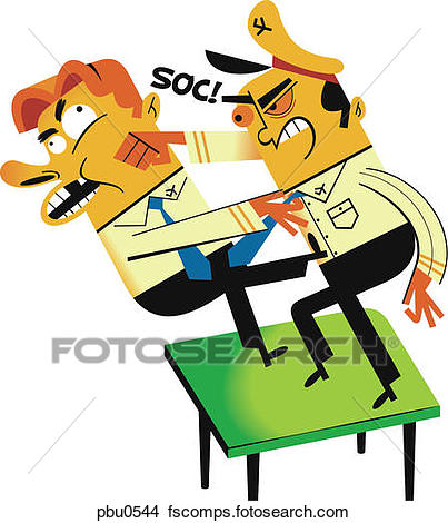 403x470 Drawings Of Illustration Of Two Men Fighting Pbu0544