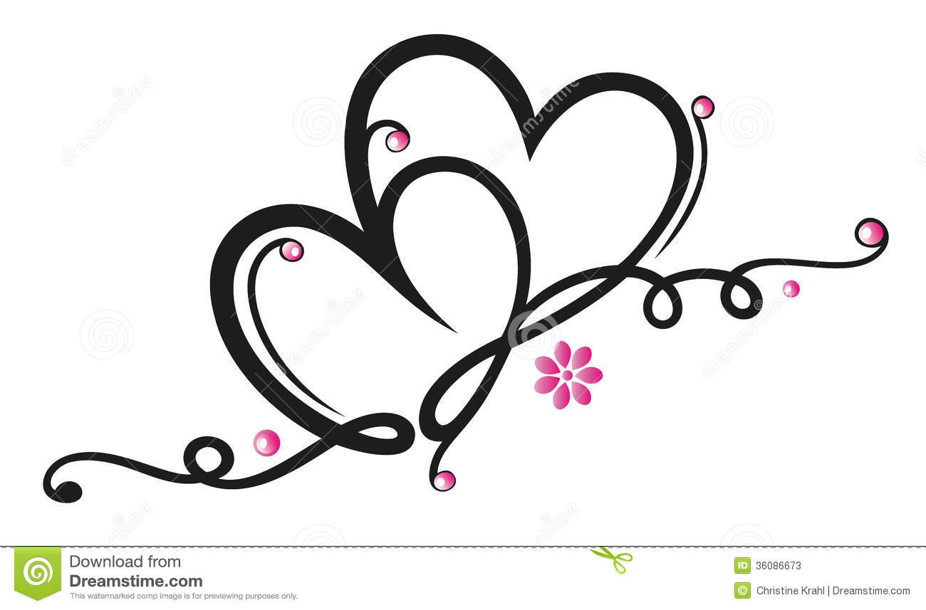 1300x857 Filigree Heart Border Clipart