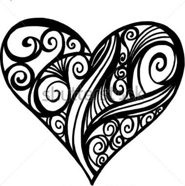 379x380 Filigree Heart Clipart