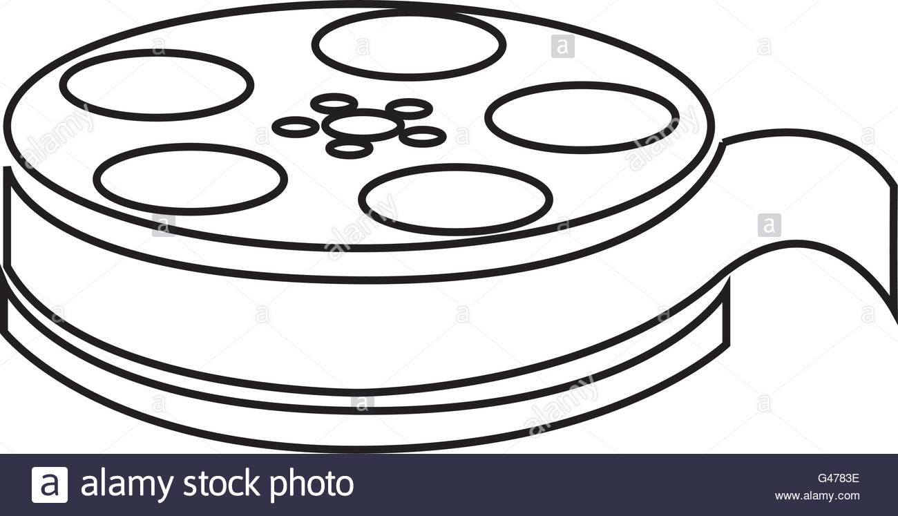1300x747 Film Reel , Vector Illustration Over White Background Stock Vector