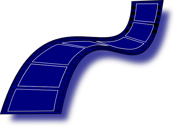 600x433 Film Strip Bleu Clip Art