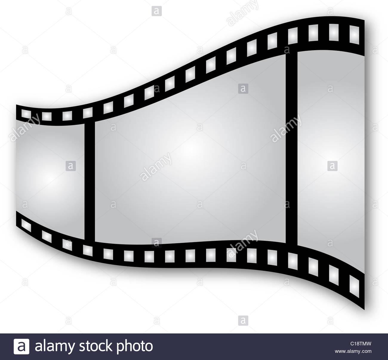 1300x1206 Curved Film Strip On White Background Stock Photo, Royalty Free