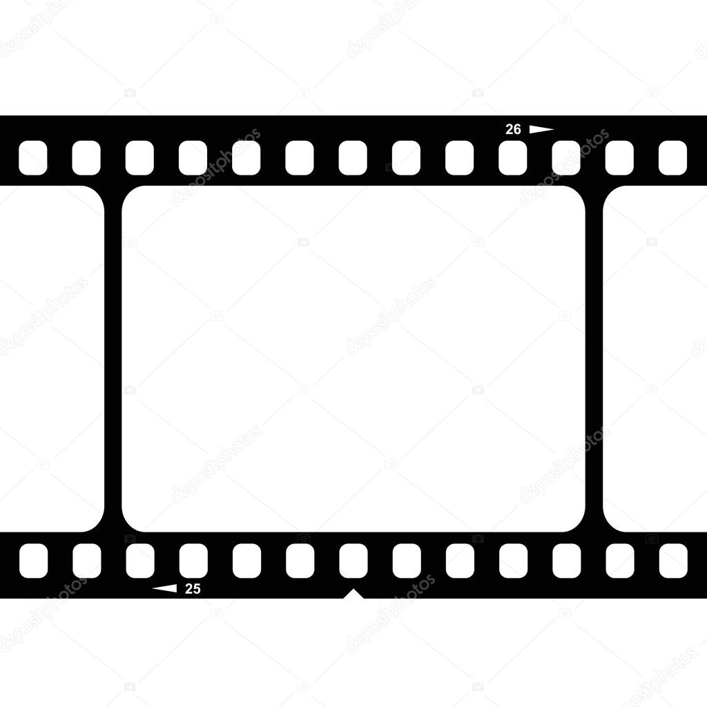 1024x1024 Illustration Of Blank 35mm Film Strip Stock Vector