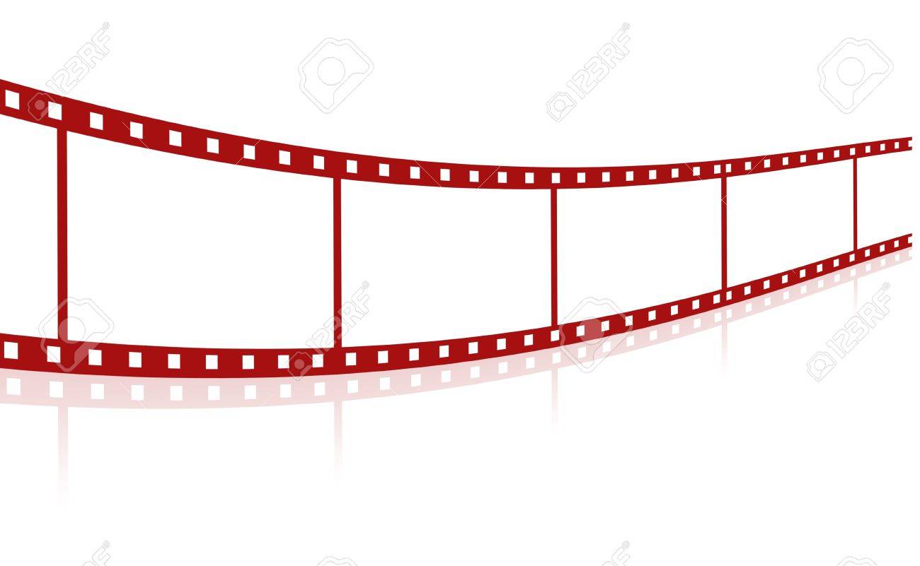 1300x801 Blank Red Film Strip Stock Photo, Picture And Royalty Free Image