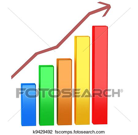 450x441 Clip Art Of Financial Graph K9429492