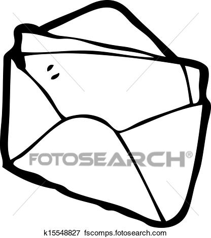 416x470 Clip Art Of Cartoon Financial Letter In Post K15548827