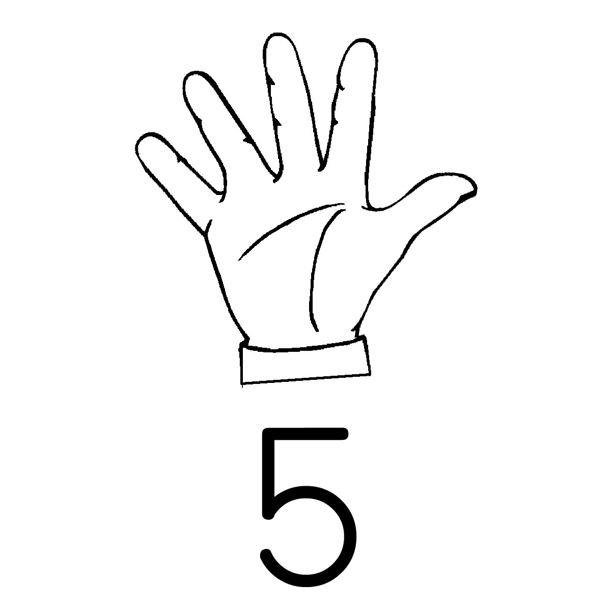 1200x1200 Finger Clipart Five Finger