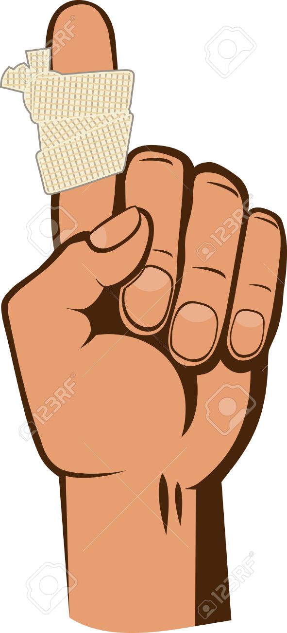 591x1300 Bandaged Finger Royalty Free Cliparts, Vectors, And Stock
