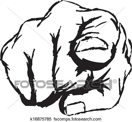 450x417 Clipart Of Finger Pointing K16875785