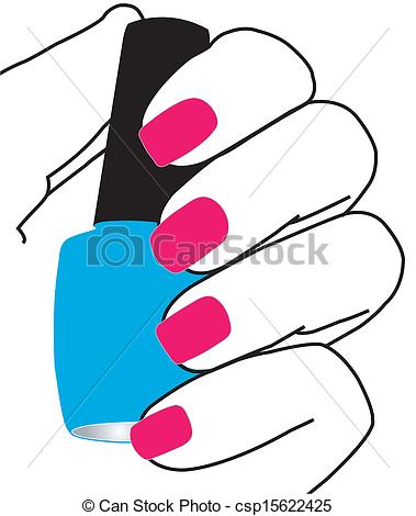 379x470 Painted Fingernails Clipart