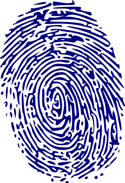 408x594 Fingerprint Blue Clip Art