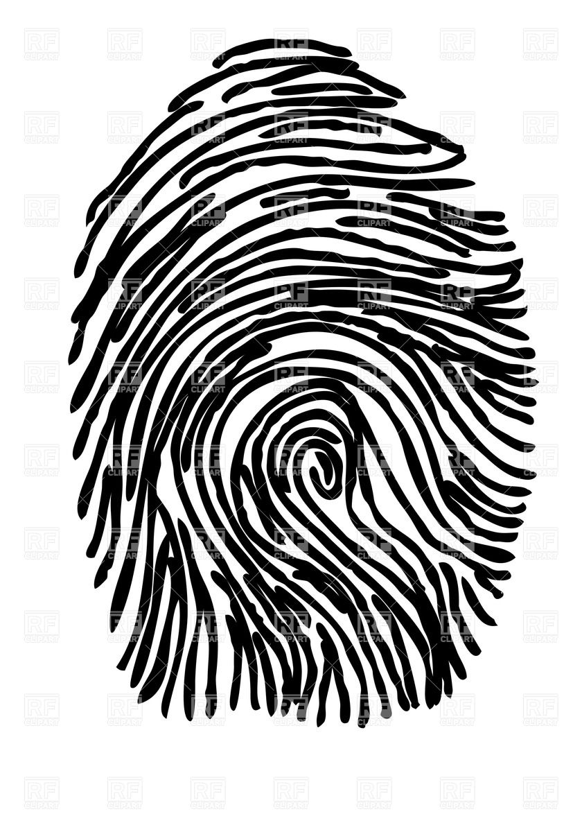 840x1200 Fingerprint Royalty Free Vector Clip Art Image