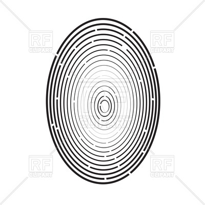 400x400 Stylized Fingerprint Royalty Free Vector Clip Art Image