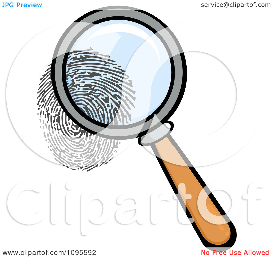 1080x1024 Magnifying Glass With Fingerprint Clipart