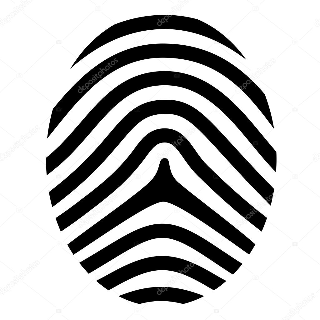 1024x1024 Drawing Fingerprint Symbol Stock Vector Happyroman