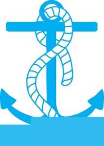 214x300 Anchor With Rope Clipart