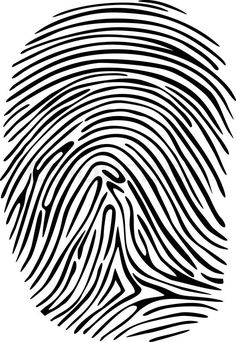 236x342 Clipart Vectoriel Vector Black Isolated Fingerprint On White