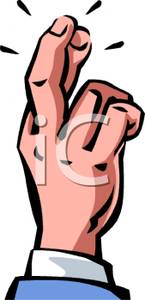 145x300 Fingers Crossed Cartoon