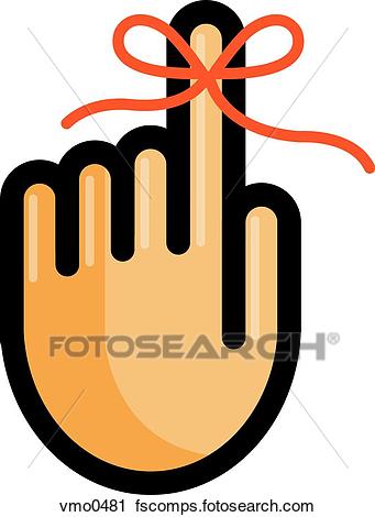 341x470 Clipart Of A Reminder Tied To A Finger Vmo0481