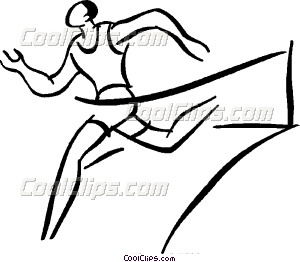 300x262 Runner Crossing The Finish Vector Clip Art
