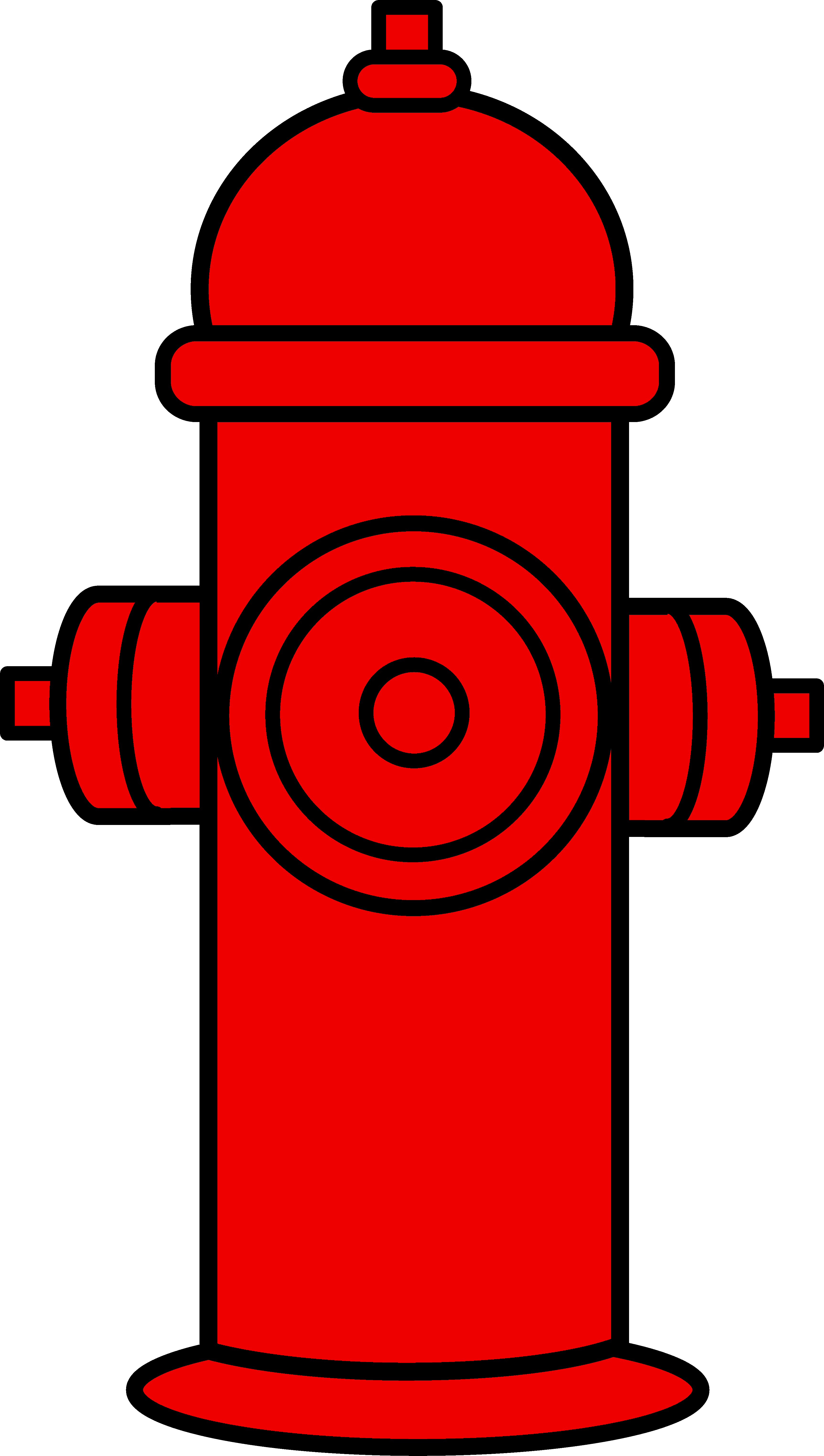 3449x6089 Red Fire Hydrant Clipart