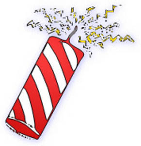 291x300 Clipart Picture Of A Red And White Striped Firecracker