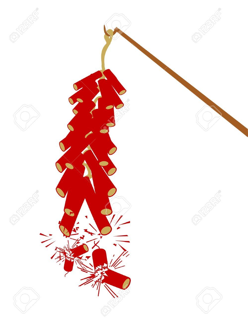 999x1300 Vector Fire Cracker For Chinese New Year Royalty Free Cliparts