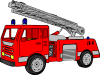 200x150 Vector Fire Truck Clipart Clipartcow