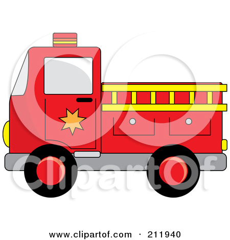 450x470 Christmas Fire Engine Clipart