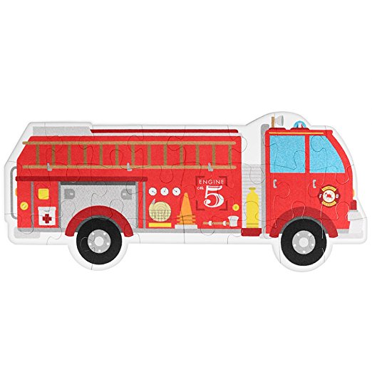 522x522 24 Piece Jumbo Fire Engine Floor Puzzle By Imagination
