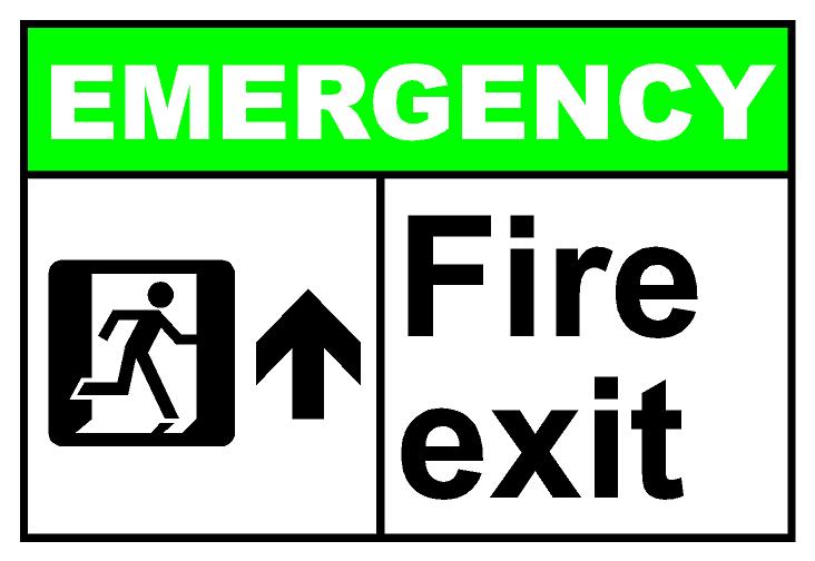 732x504 Emergency Exit Clipart