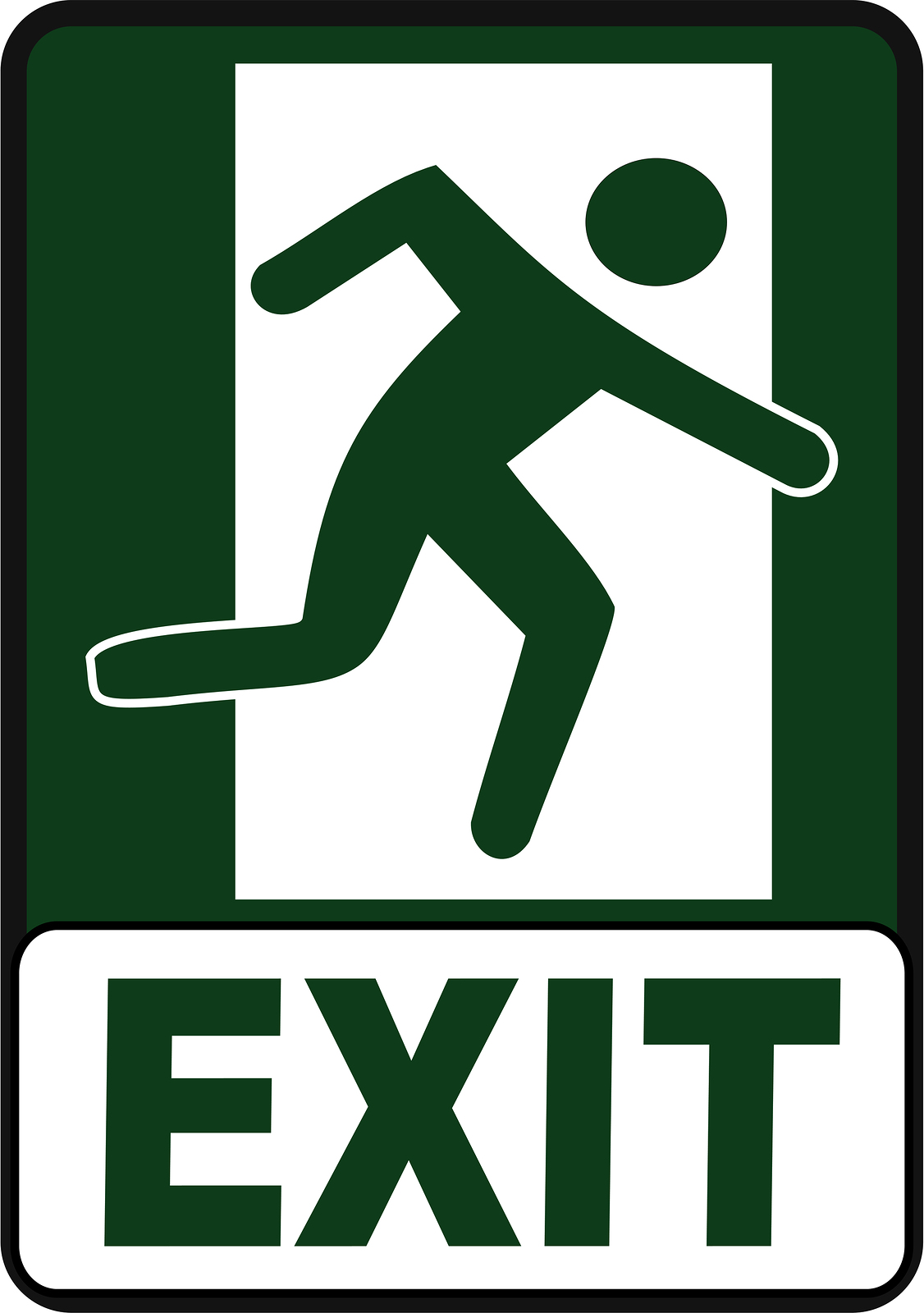 1126x1600 Exit Sign Clipart