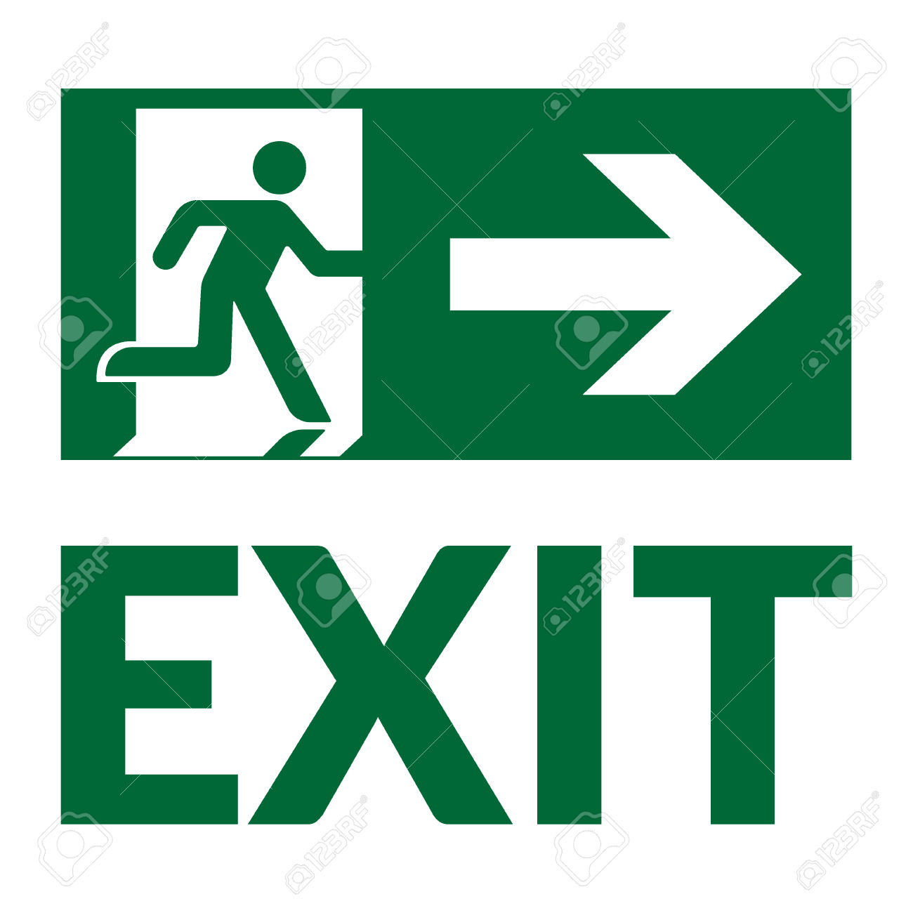 Fire Exit Sign Clipart | Free download on ClipArtMag