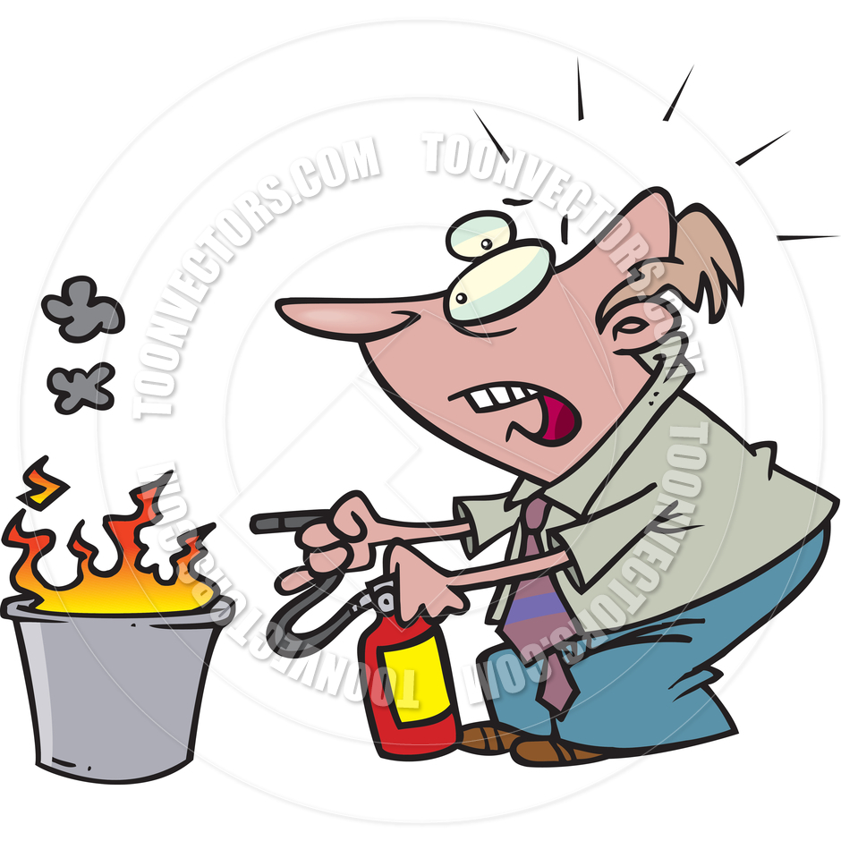 940x940 Cartoon Fire Extinguisher By Ron Leishman Toon Vectors Eps