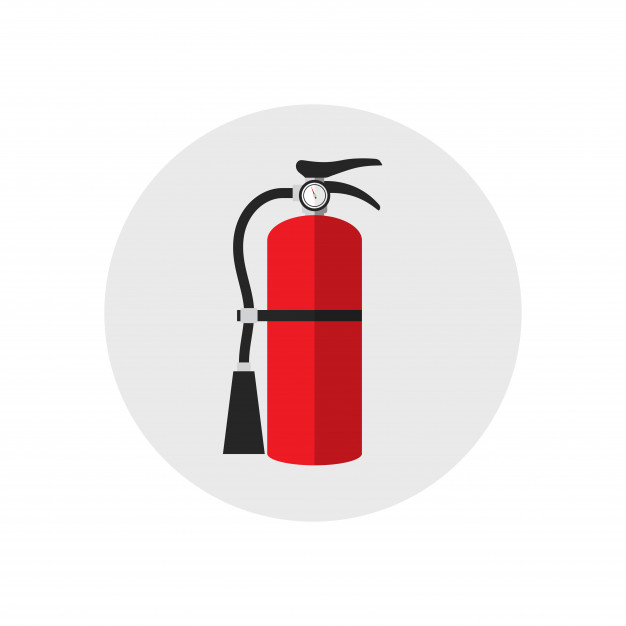 626x626 Fire Extinguisher Icon Cartoon Style. Single Silhouette Fire