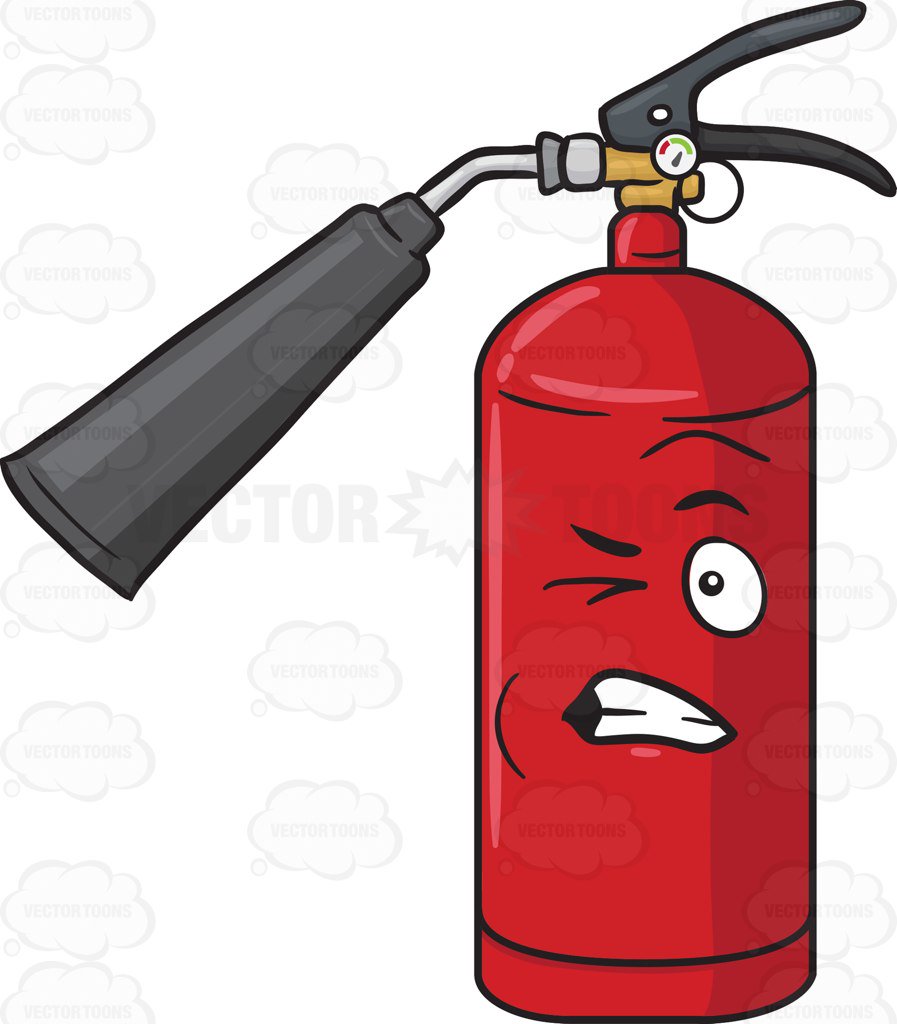 897x1024 Annoyed And Disgruntled Fire Extinguisher Emoji Cartoon Clipart