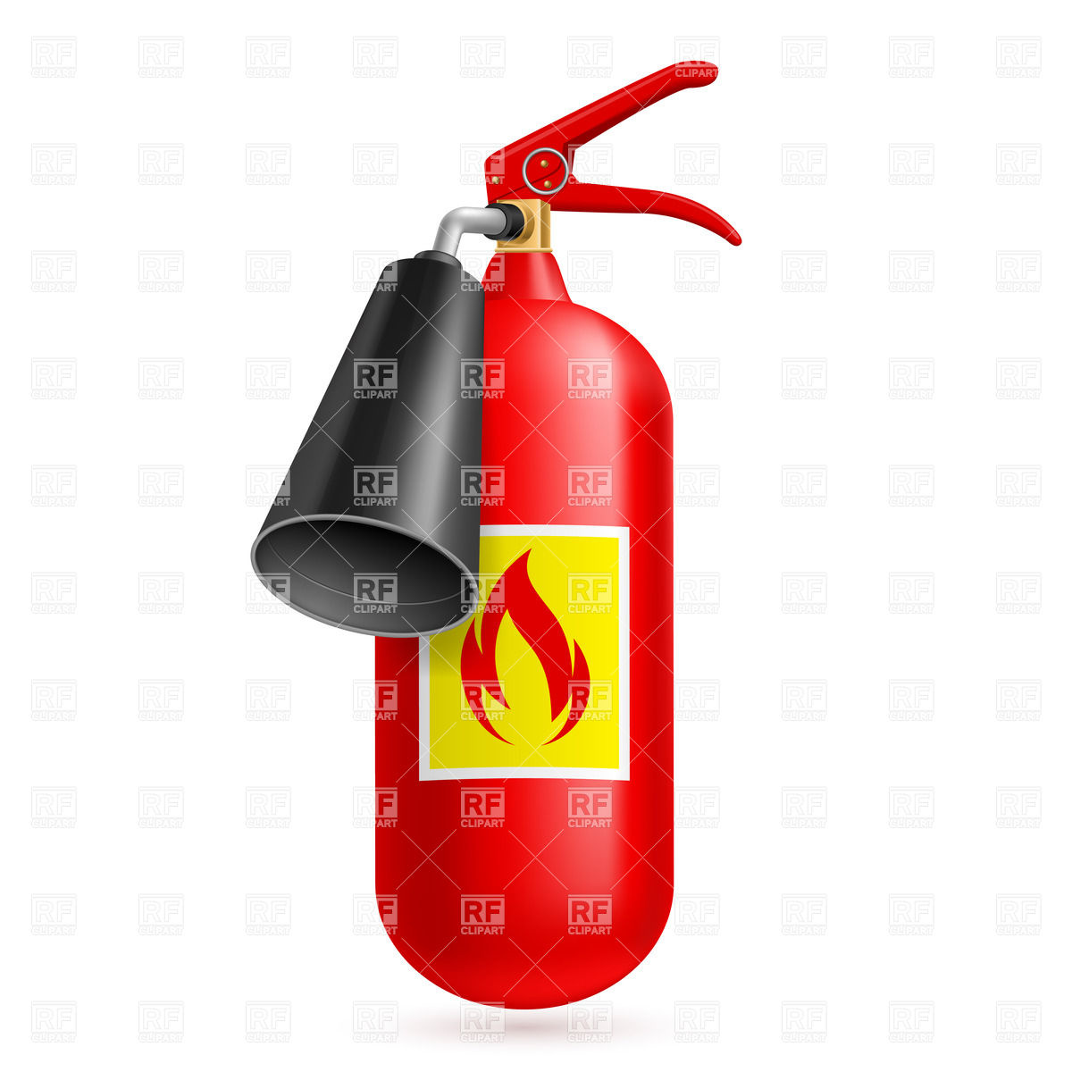1200x1200 Red Fire Extinguisher Isolated On White Royalty Free Vector Clip