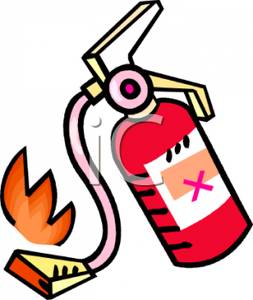 253x300 Small Flame And A Fire Extinguisher