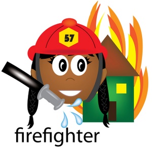 300x300 Firefighter Clipart Image