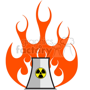 300x300 Royalty Free Nuclear Fire 381928 Vector Clip Art Image