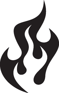 204x320 Fire Flames 8 Fire Flames Flaming Decals Decals Custom