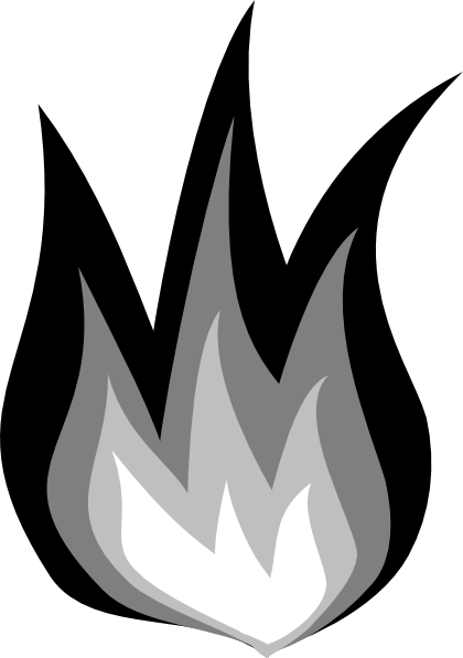 420x597 Flames Clipart Black And White