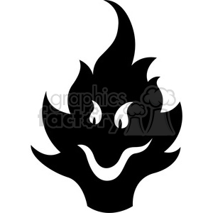 300x300 Royalty Free Cartoon Flame Character 384097 Vector Clip Art Image