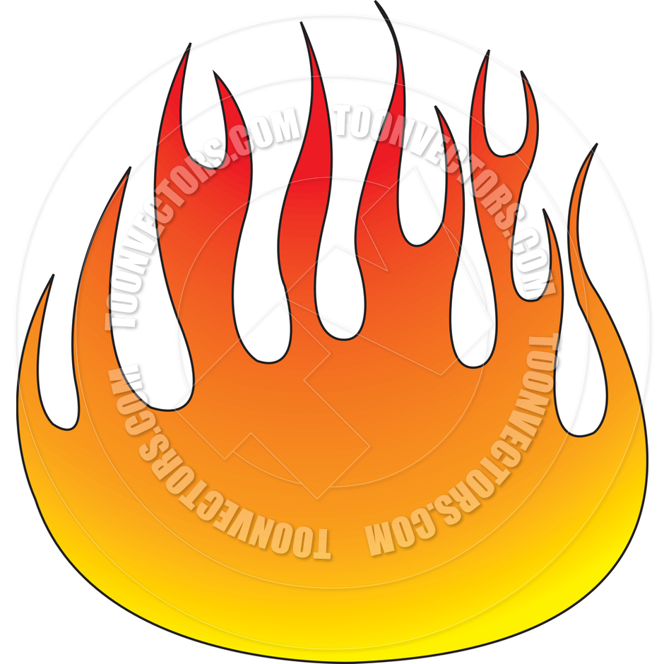 940x940 Cartoon Fire Flames Vector Illustration By Clip Art Guy Toon