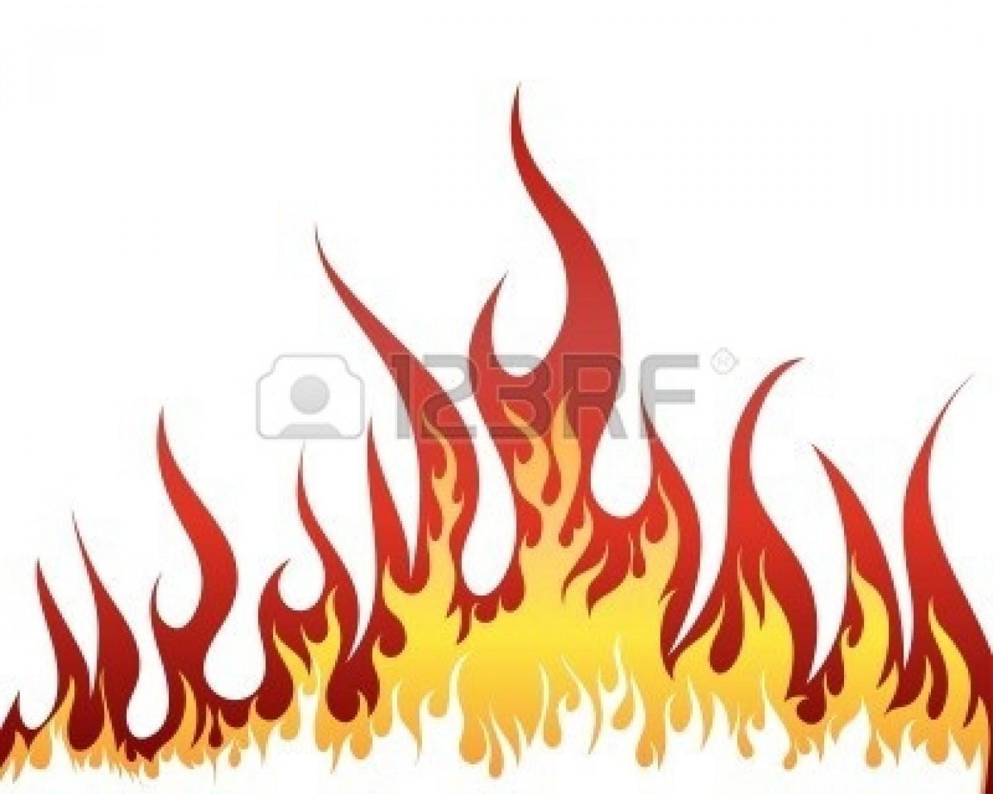 Fire Flames White Background