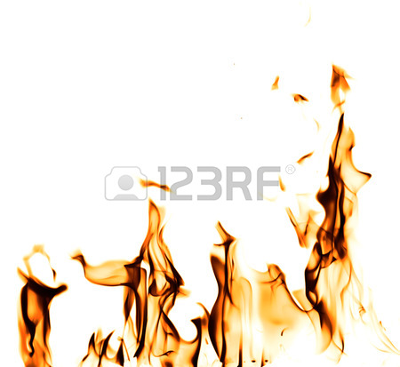 450x413 Fire Flames On A White Background Stock Photo, Picture And Royalty