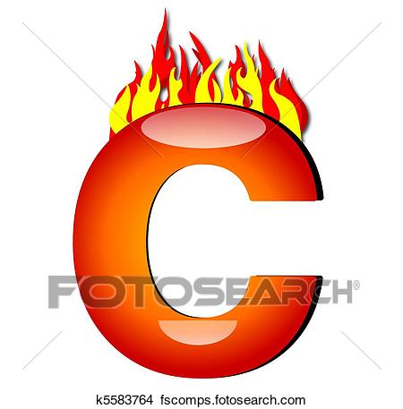 450x457 Drawings Of Letter C On Fire K5583764