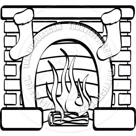 460x460 Cartoon Fireplace Vector Illustration By Clip Art Guy Toon