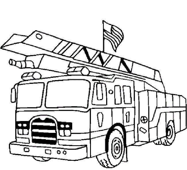 Fire Truck Black And White | Free download on ClipArtMag