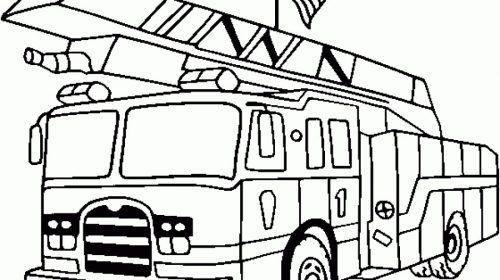 Fire Truck Black And White | Free download on ClipArtMag